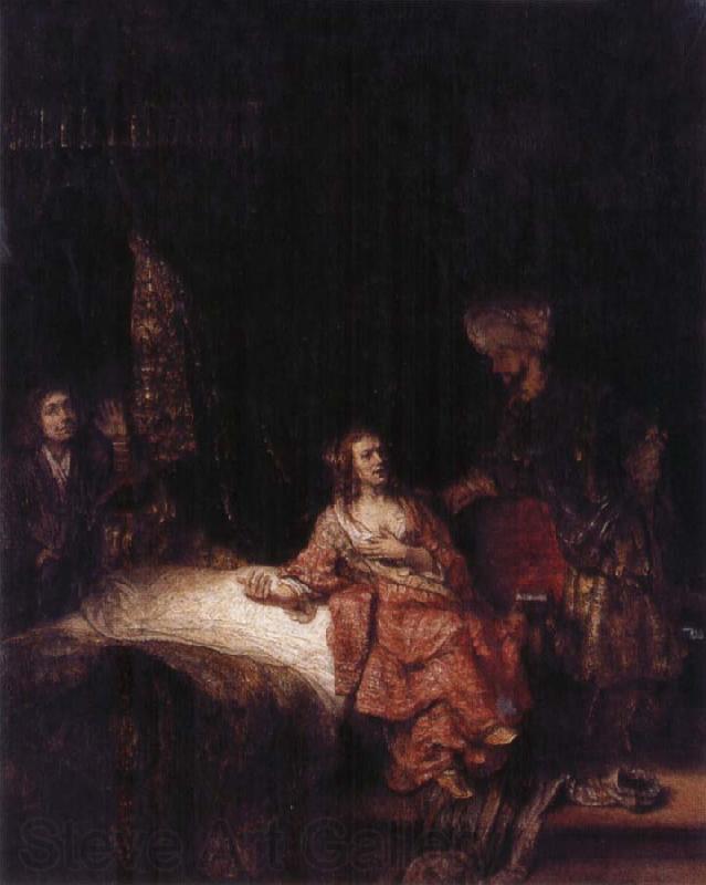 REMBRANDT Harmenszoon van Rijn Joseph Accused by Potiphor-s Wife Spain oil painting art